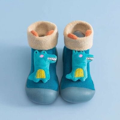 CHILDRENLAND Παιδικές Καλτσοπαντόφλες DW2100-3 ΜΠΛΕ ΠΕΤΡΟΛ