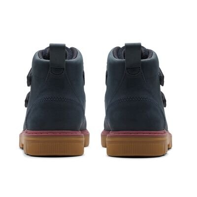 Clarks Παιδικά Δερμάτινα Μποτάκια Αρβυλάκια Lorcam Hi O. navy 26178390 - ΜΠΛΕ