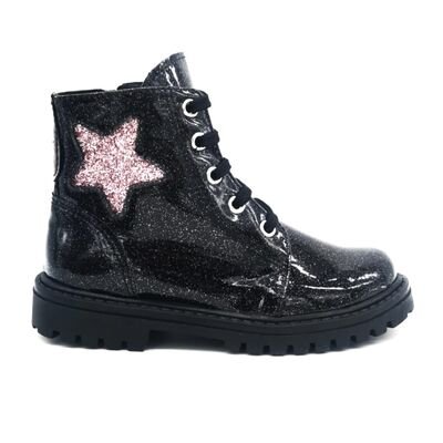 ABY Shoes Παιδικά Δερμάτινα Ανατομικά Μποτάκια Αρβυλάκια Aby462-ΜΑΥΡΟ