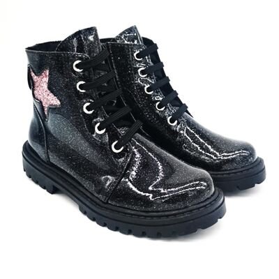 ABY Shoes Παιδικά Δερμάτινα Ανατομικά Μποτάκια Αρβυλάκια Aby462-ΜΑΥΡΟ