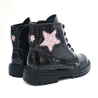 ABY Shoes Παιδικά Δερμάτινα Ανατομικά Μποτάκια Αρβυλάκια Aby462-ΜΑΥΡΟ