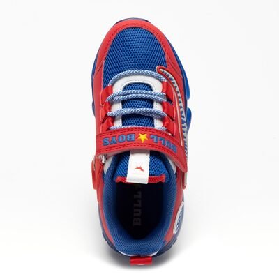 BULL BOYS Παιδικά Sneakers με ΦΩΤΑΚΙΑ & ΗΧΟ DNAR5008-A00-RYRS T-REX ROYAL/ROSSO - ΚΟΚΚΙΝΟ