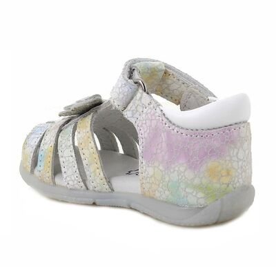 PRIMIGI Παιδικά Ανατομικά Δερμάτινα Παπουτσοπέδιλα 7911722-RAINBOW/BIANCO - ΠΟΛΥΧΡΩΜΟ/ΛΕΥΚΟ