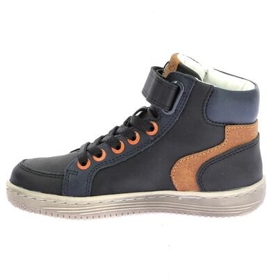 Kickers Παιδικά Μποτάκια Sneakers High Lolastic noir camel marine 972724-30-81 - ΜΑΥΡΟ