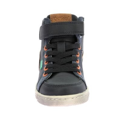 Kickers Παιδικά Μποτάκια Sneakers High Lolastic noir camel marine 972724-30-81 - ΜΑΥΡΟ