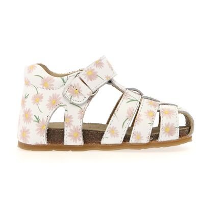 Falcotto Παιδικά Δερμάτινα Ανατομικά Παπουτσοπέδιλα Alby calf pr.chamomile white-pink - ΛΕΥΚΟ