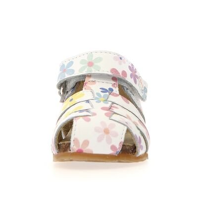 Falcotto Παιδικά Δερμάτινα Ανατομικά Παπουτσοπέδιλα Alby calf pr.magnolia white-multi - ΛΕΥΚΟ