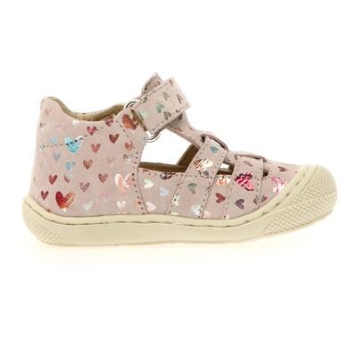 Naturino Παιδικά Δερμάτινα Ανατομικά Παπουτσοπέδιλα Bede suede dear cipria - ΡΟΖ