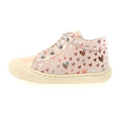 Naturino Παιδικά Δερμάτινα Ανατομικά Μποτάκια Cocoon suede dear/monet cipria - ΡΟΖ