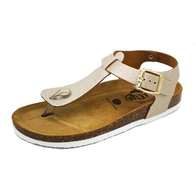 PLAKTON Πέδιλα Σκαφάκια BALI PLATINO 181676-1 - ΧΡΥΣΟ