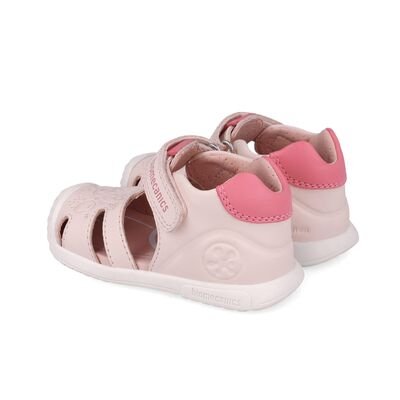 Biomecanics Παιδικά Δερμάτινα Ανατομικά Παπουτσοπέδιλα 252108-B779-COTTON - ΡΟΖ