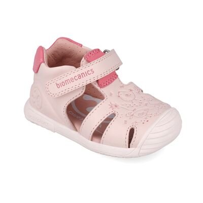 Biomecanics Παιδικά Δερμάτινα Ανατομικά Παπουτσοπέδιλα 252108-B779-COTTON - ΡΟΖ