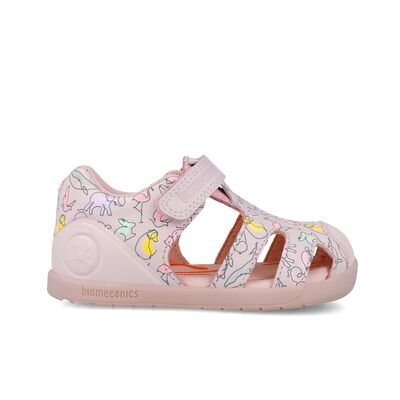 Biomecanics Παιδικά Δερμάτινα Ανατομικά Παπουτσοπέδιλα 252167-A779-COTTON - ΡΟΖ