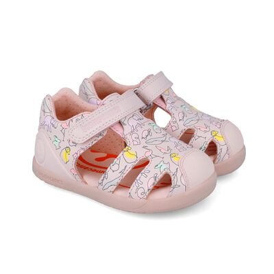 Biomecanics Παιδικά Δερμάτινα Ανατομικά Παπουτσοπέδιλα 252167-A779-COTTON - ΡΟΖ