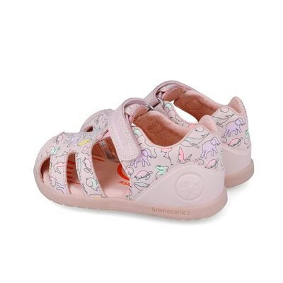 Biomecanics Παιδικά Δερμάτινα Ανατομικά Παπουτσοπέδιλα 252167-A779-COTTON - ΡΟΖ