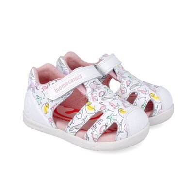 Biomecanics Παιδικά Δερμάτινα Ανατομικά Παπουτσοπέδιλα 252167-B050-BLANCO - ΛΕΥΚΟ