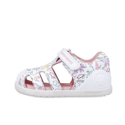 Biomecanics Παιδικά Δερμάτινα Ανατομικά Παπουτσοπέδιλα 252167-B050-BLANCO - ΛΕΥΚΟ