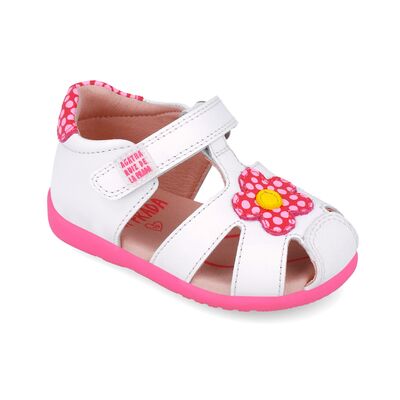 Agatha Ruiz De La Prada Παιδικά Ανατομικά Παπουτσοπέδιλα 252900-A050-BLANCO - ΛΕΥΚΟ