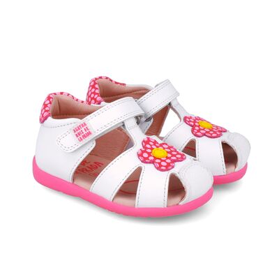 Agatha Ruiz De La Prada Παιδικά Ανατομικά Παπουτσοπέδιλα 252900-A050-BLANCO - ΛΕΥΚΟ