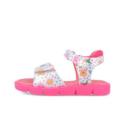 Agatha Ruiz De La Prada Παιδικά Πέδιλα 252927-A050-BLANCO - ΛΕΥΚΟ/ΠΟΛΥΧΡΩΜΟ