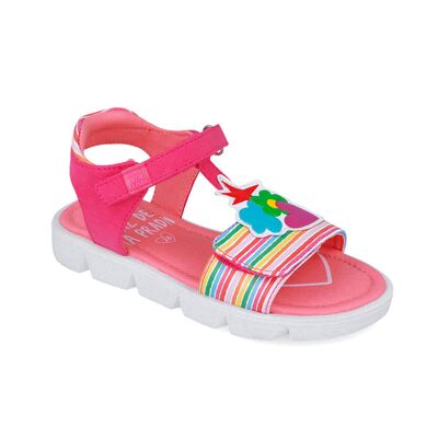 Agatha Ruiz De La Prada Παιδικά Πέδιλα 252971-B481-BLANCO Y RAYAS - ΠΟΛΥΧΡΩΜΟ