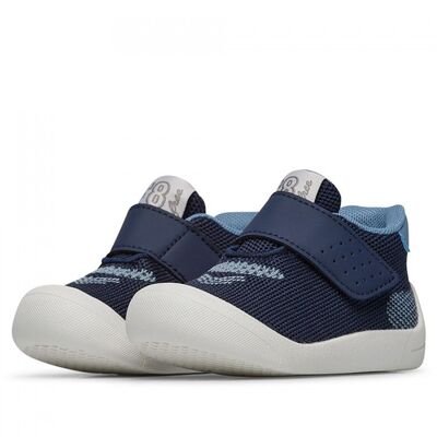 Falcotto Παιδικά Ανατομικά Sneakers Free VL. knitted-eco calf navy celeste - ΜΠΛΕ