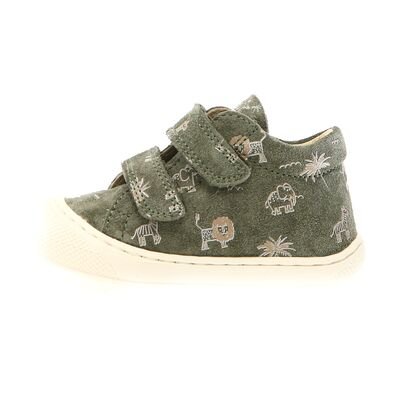 Naturino Παιδικά Δερμάτινα Ανατομικά Μποτάκια Cocoon VL suede pr.savana oliva-beige - ΧΑΚΙ/ΛΑΔΙ