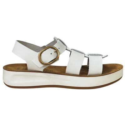Pretty Soft Παιδικά Δερμάτινα Πέδιλα 1551-WHITE - ΛΕΥΚΟ