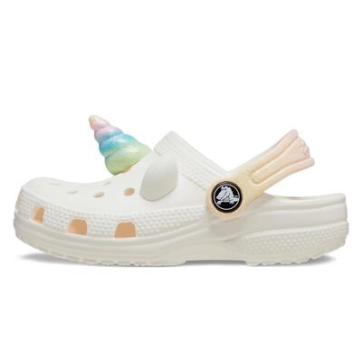 CROCS Παιδικά Σαμπό Θαλάσσης Classic IAM Rainbow UnicornCqT 209701-0WV chalk - ΕΚΡΟΥ