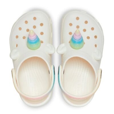 CROCS Παιδικά Σαμπό Θαλάσσης Classic IAM Rainbow UnicornCqT 209701-0WV chalk - ΕΚΡΟΥ