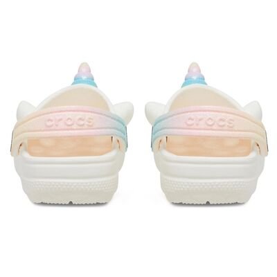 CROCS Παιδικά Σαμπό Θαλάσσης Classic IAM Rainbow UnicornCqT 209701-0WV chalk - ΕΚΡΟΥ