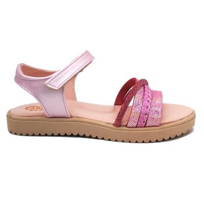 ABY shoes Παιδικά Δερμάτινα Ανατομικά Πέδιλα ABY548-ΡΟΖ