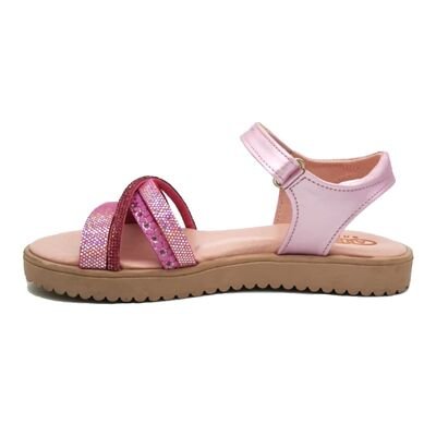 ABY shoes Παιδικά Δερμάτινα Ανατομικά Πέδιλα ABY548-ΡΟΖ