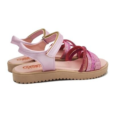 ABY shoes Παιδικά Δερμάτινα Ανατομικά Πέδιλα ABY548-ΡΟΖ