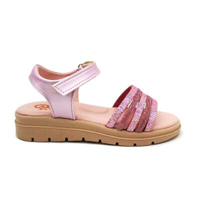ABY shoes Παιδικά Δερμάτινα Ανατομικά Πέδιλα ABY560-ΡΟΖ