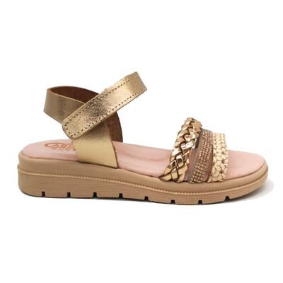 ABY shoes Παιδικά Δερμάτινα Ανατομικά Πέδιλα ABY564-ΜΠΡΟΝΖΕ - ΧΑΛΚΟΣ