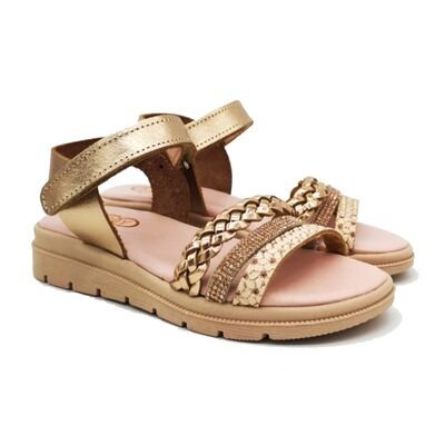 ABY shoes Παιδικά Δερμάτινα Ανατομικά Πέδιλα ABY564-ΜΠΡΟΝΖΕ - ΧΑΛΚΟΣ