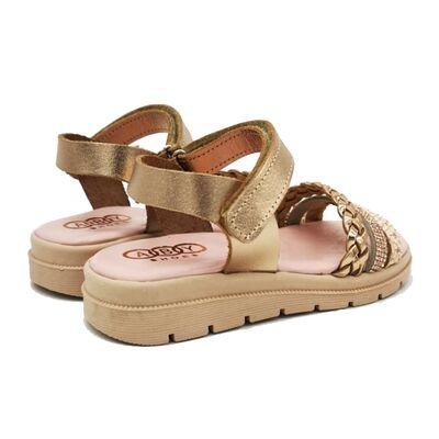 ABY shoes Παιδικά Δερμάτινα Ανατομικά Πέδιλα ABY564-ΜΠΡΟΝΖΕ - ΧΑΛΚΟΣ