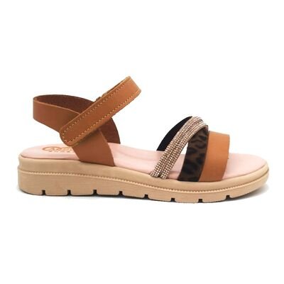 ABY shoes Παιδικά Δερμάτινα Ανατομικά Πέδιλα ABY568-ΚΑΜΕΛ - ΚΑΦΕ