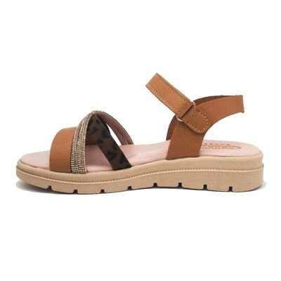 ABY shoes Παιδικά Δερμάτινα Ανατομικά Πέδιλα ABY568-ΚΑΜΕΛ - ΚΑΦΕ