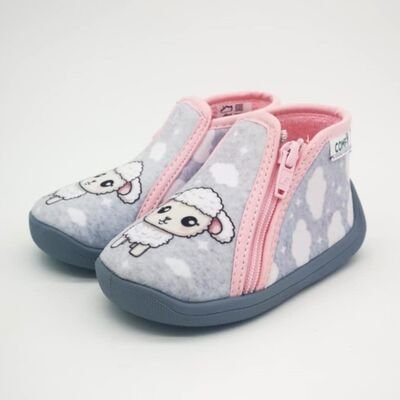 Comfy Anatomic Παιδικές Ανατομικές Παντόφλες GRAFF 1198-GRIS SUBMOUTON/NIMBUS - ΓΚΡΙ