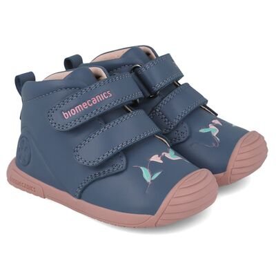 Biomecanics Παιδικά Ανατομικά Δερμάτινα Μποτάκια 251106-A556-PETROL - ΜΠΛΕ
