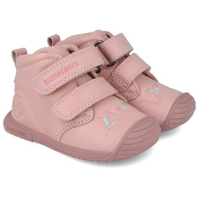 Biomecanics Παιδικά Ανατομικά Δερμάτινα Μποτάκια 251106-B193-PETALO - ΡΟΖ