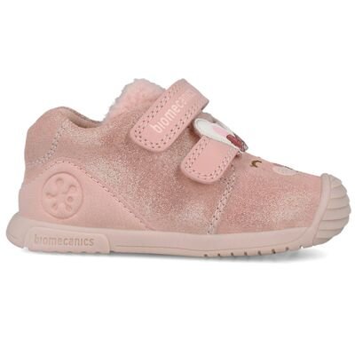 Biomecanics Παιδικά Ανατομικά Δερμάτινα Μποτάκια 251107-A193-PETALO - ΡΟΖ