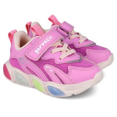 Garvalin Παιδικά Ανατομικά Sneakers ΦΩΤΑΚΙΑ 251808-C164-LILA - ΦΟΥΞΙΑ