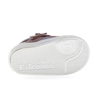 Falcotto Παιδικά Ανατομικά Μποτάκια Shin zip. eco met/eco calf/glitter rose-multi-violet - ΡΟΖ GLITTER