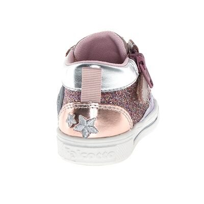 Falcotto Παιδικά Ανατομικά Μποτάκια Shin zip. eco met/eco calf/glitter rose-multi-violet - ΡΟΖ GLITTER