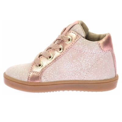 Kickers Παιδικά Δερμάτινα Ανατομικά Μποτάκια Kick Welly rose clair 1223511-10-131 - ΡΟΖ