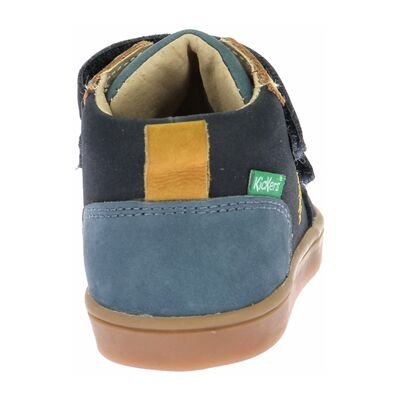 Kickers Παιδικά Δερμάτινα Ανατομικά Μποτάκια Kick Wetykro marine camel bleu 1228000-10-103 - ΜΠΛΕ