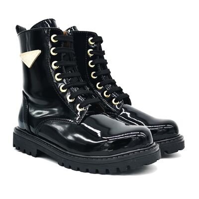 SALTY Παιδικά Δερμάτινα Ανατομικά Μποτάκια Αρβυλάκια KW25-45-ΜΑΥΡΟ ΛΟΥΣΤΡΙΝΙ